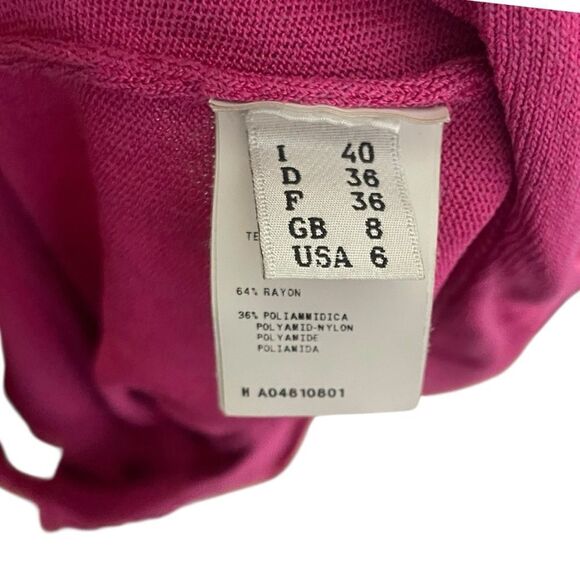 Moschino Cheap and Chic Magenta Pink Dress with Back Cutouts Bodycon Size 6 - Picture 7 of 10